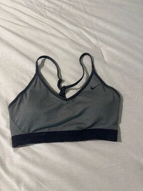 Nike Grey and Black Racerback Sports Bra